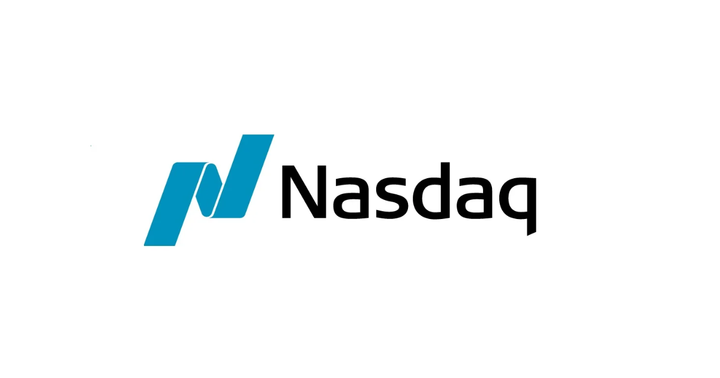 Official Nasdaq logo with blue "N" icon and black text on a white background.