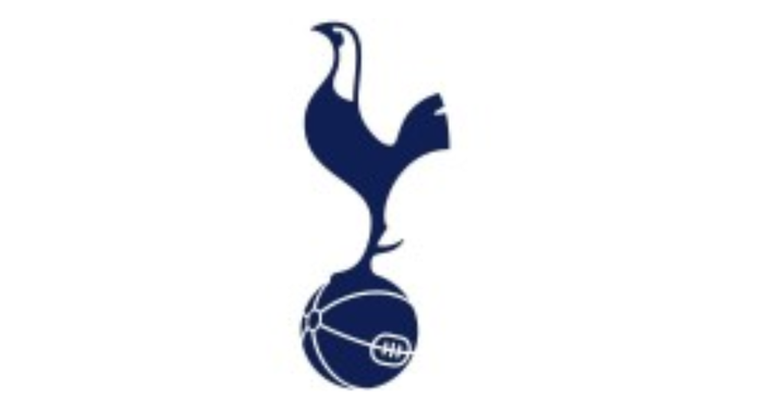 The official Tottenham Hotspur logo featuring a navy blue cockerel standing on a football.